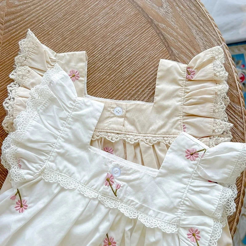 Macacão Romper Infantil Carolina Floral Lenogue