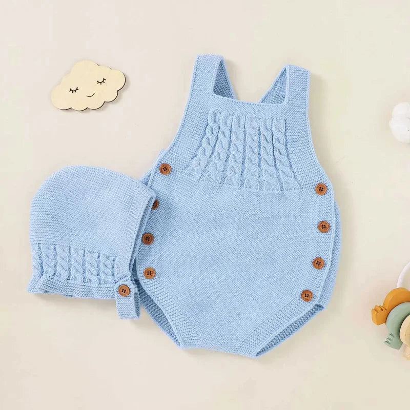 Macacão Romper Infantil Cute Cloud Lenogue Azul / 0-3 Meses