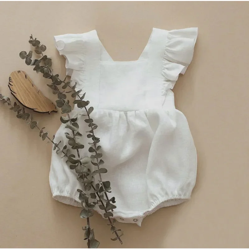 Macacão Romper Infantil Gaia Lenogue Branco / 3-6 Meses