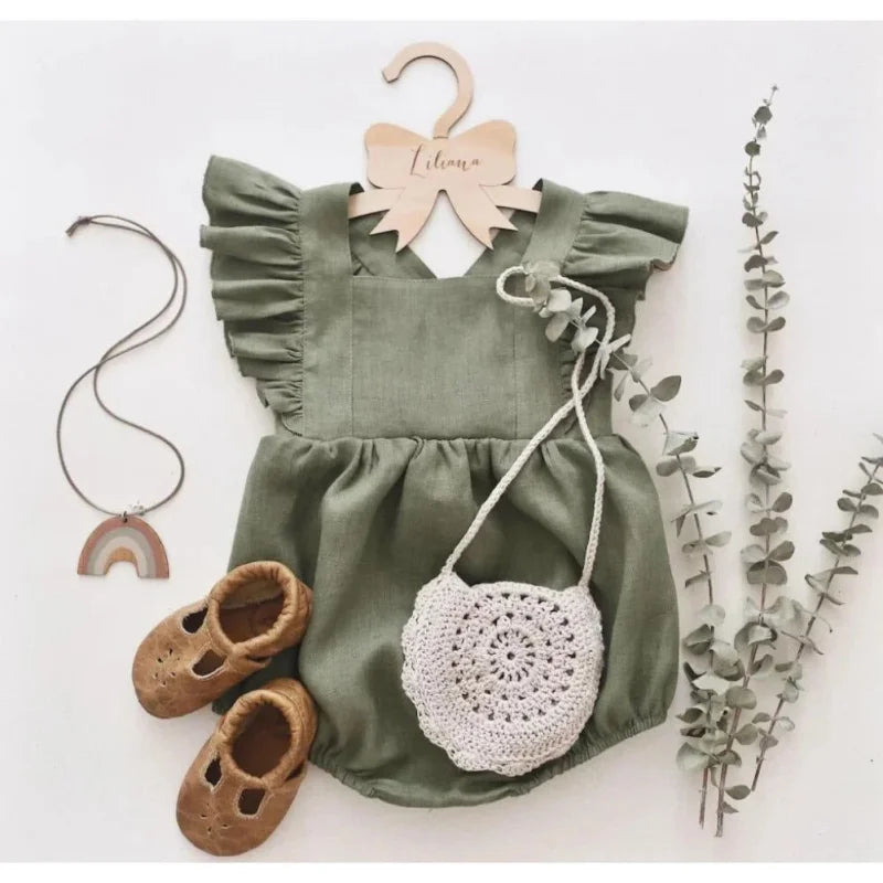 Macacão Romper Infantil Gaia Lenogue Verde / 3-6 Meses