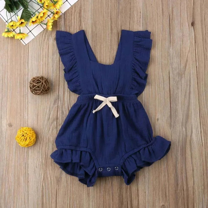 Macacão Romper Infantil Maria Isabel Lenogue Azul / 3-6 Meses