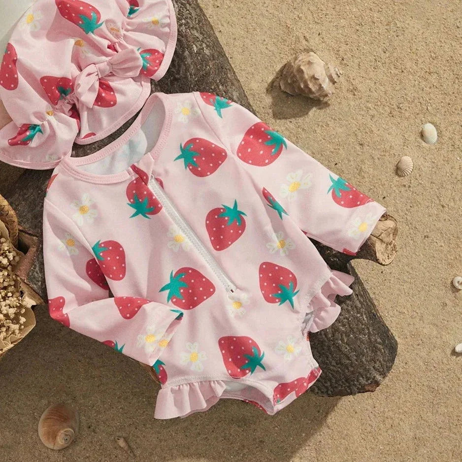Maiô Infantil Feminino Alice Rosa Lenogue / 6-12 Meses