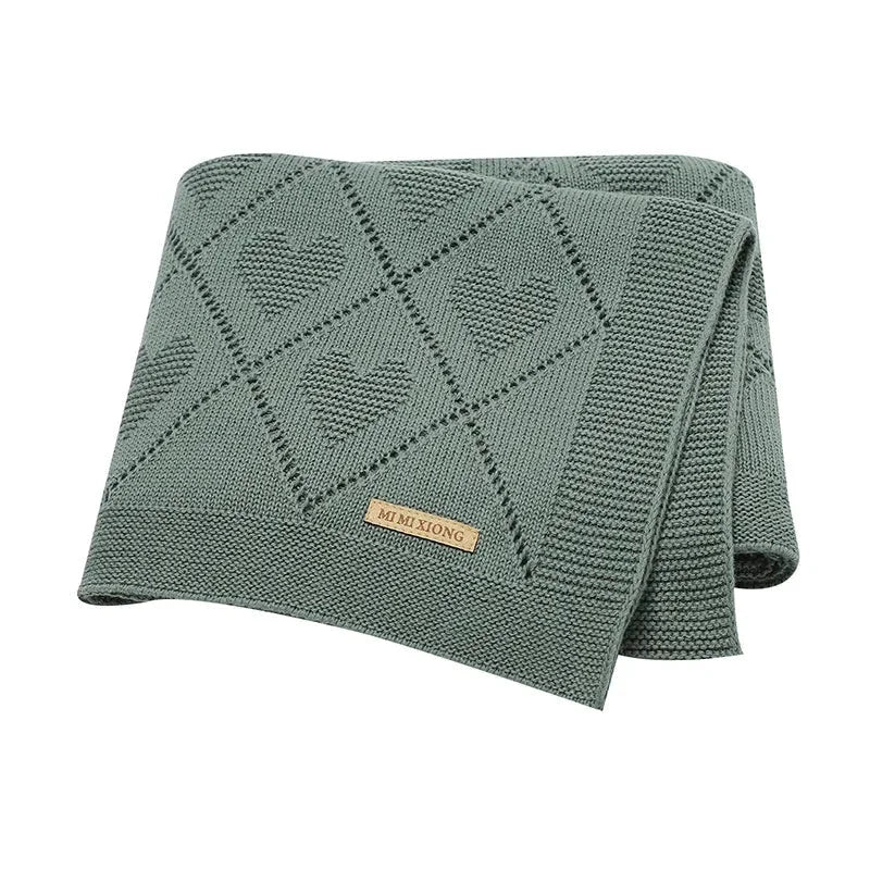Manta Infantil Algodão Tricot Heart Lenogue