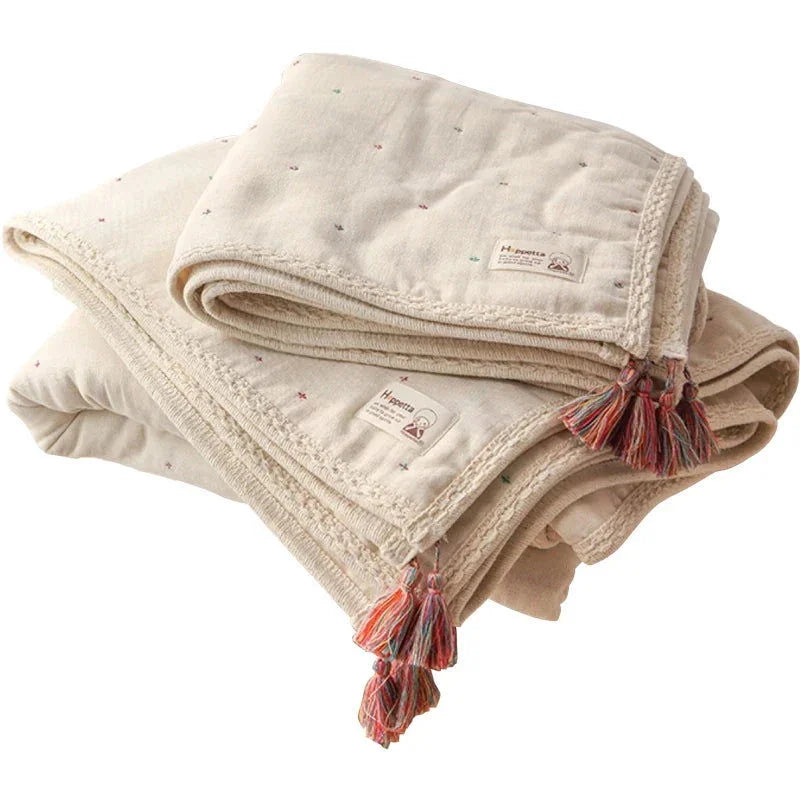 Manta Infantil Gaze Algodão 6 Camadas Jacquard Lenogue