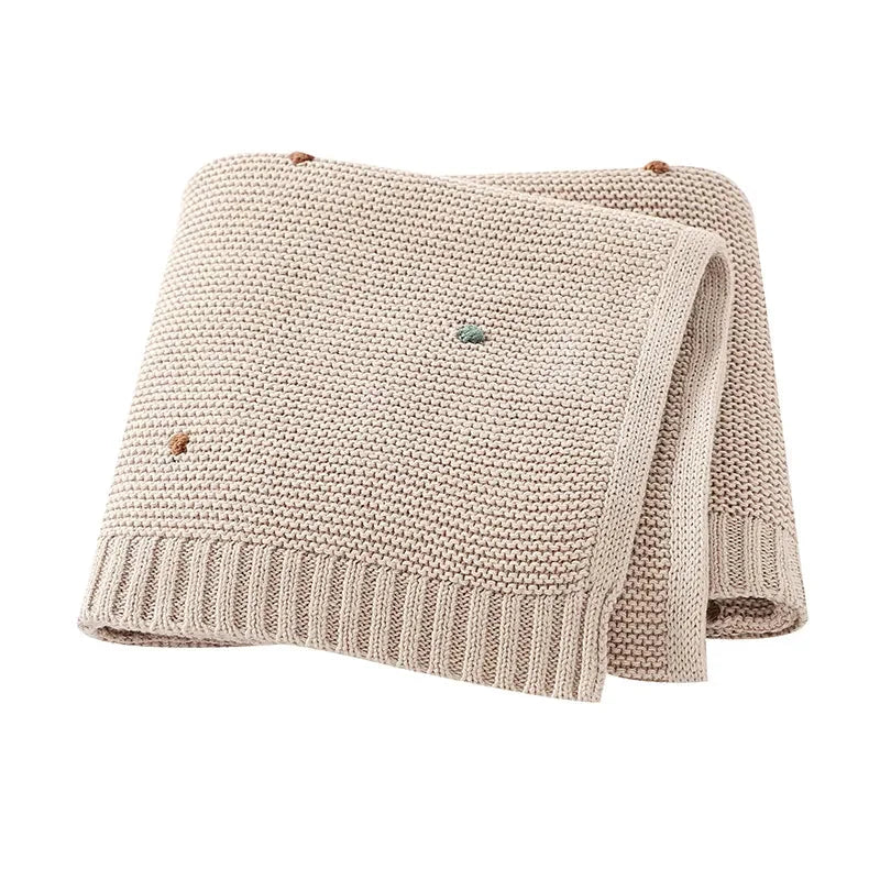 Manta Infantil Tricot com Bolinhas Coloridas Lenogue