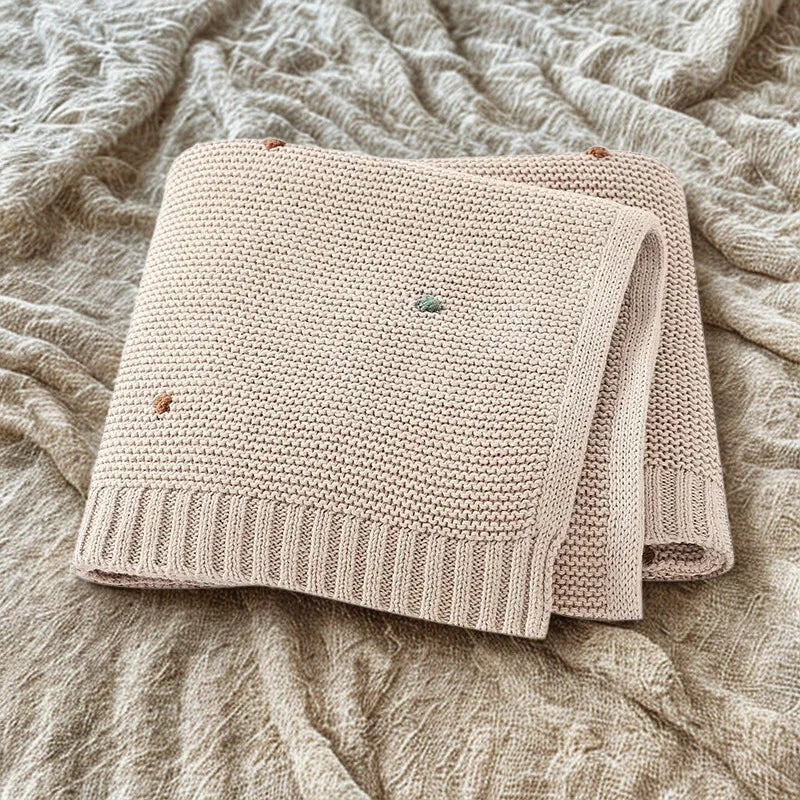 Manta Infantil Tricot com Bolinhas Coloridas Lenogue