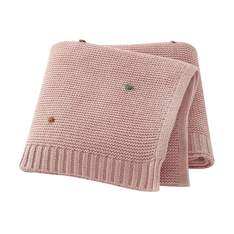 Manta Infantil Tricot com Bolinhas Coloridas Lenogue