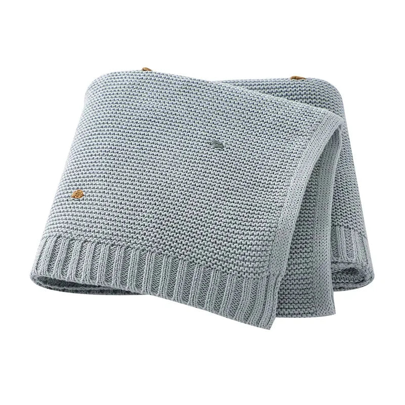 Manta Infantil Tricot com Bolinhas Coloridas Lenogue