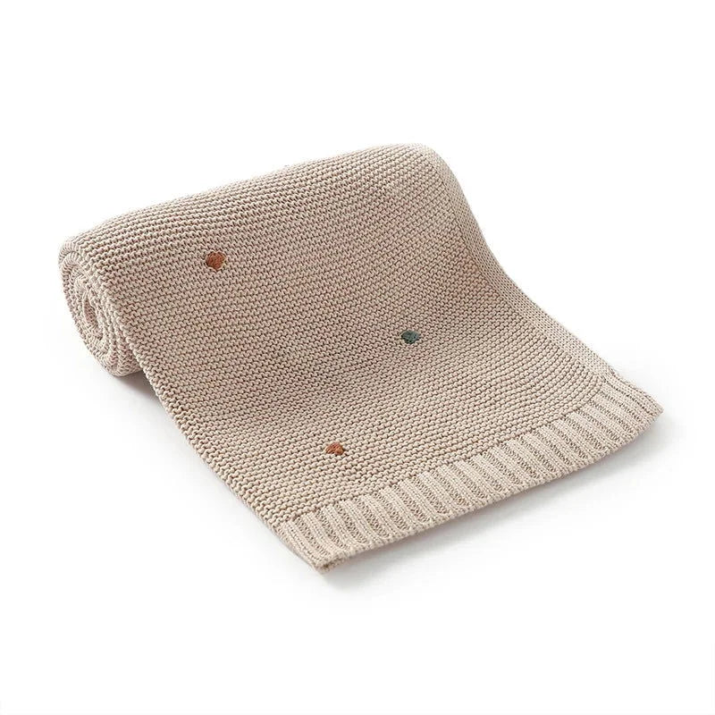 Manta Infantil Tricot com Bolinhas Coloridas Lenogue