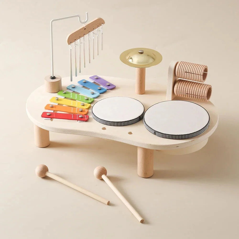Mesa Infantil Musicalização Madeira Colorida Lenogue