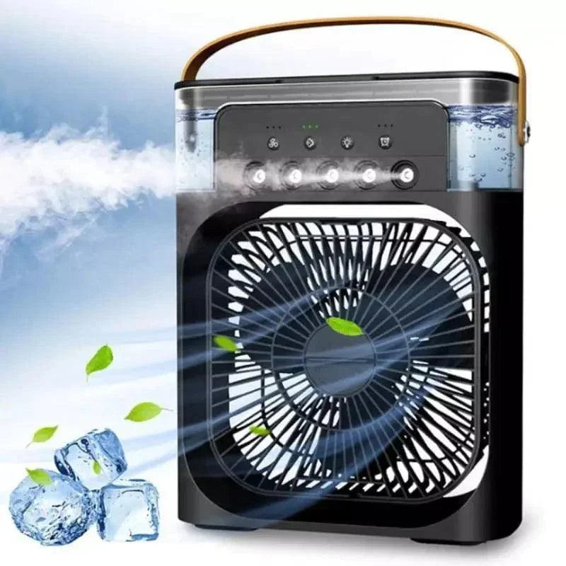 Mini Ar Condicionado Ventilador de Mesa Umidificador Lenogue Preto