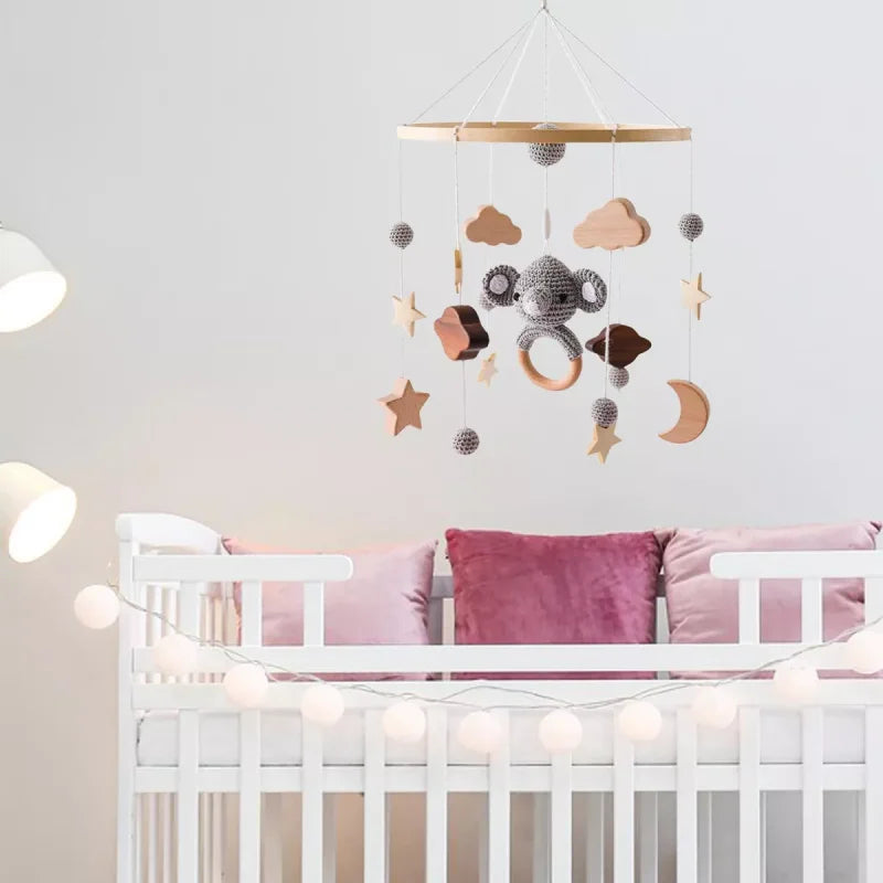 Mobile Infantil para Berço Elefante Cinza Lenogue