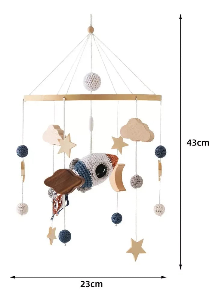 Mobile Infantil para Berço Foguete Lenogue