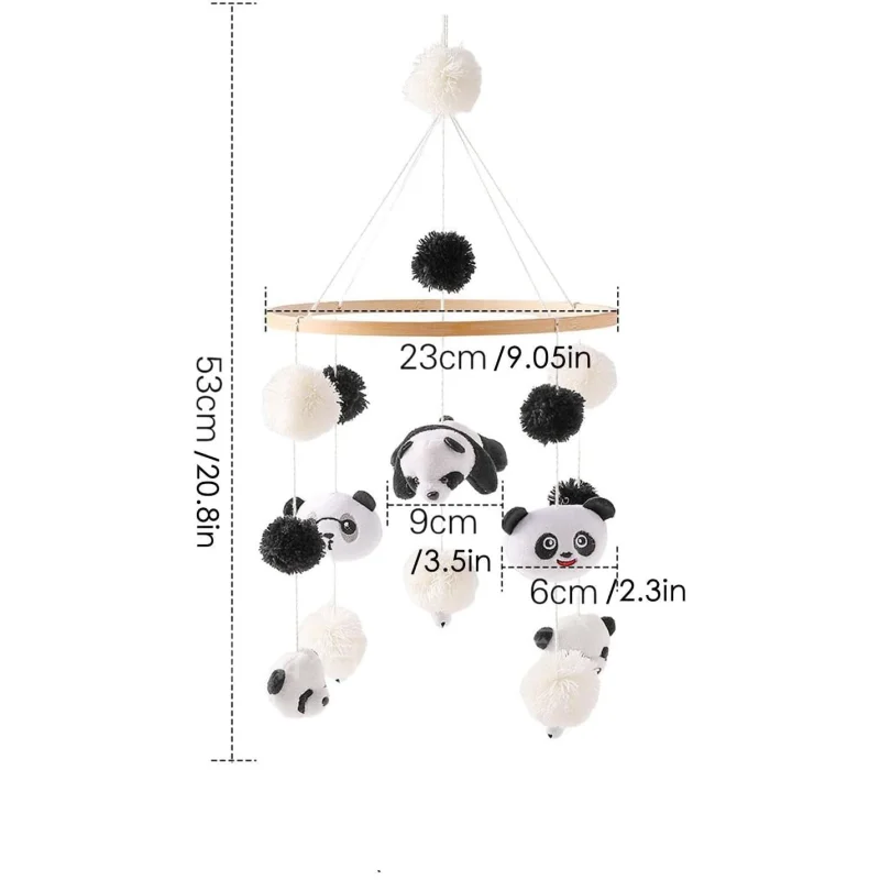 Mobile Infantil para Berço Panda Lenogue