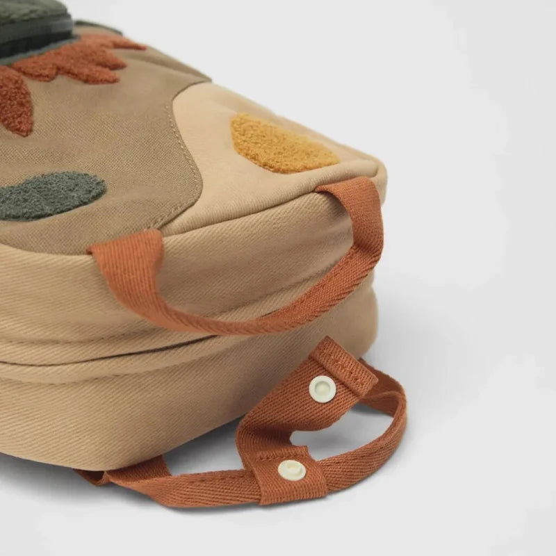 Mochila Infantil Dino Bege e Verde Lenogue