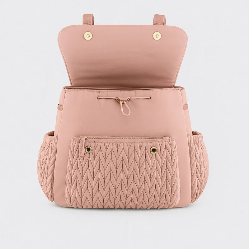 Mochila Maternidade Infantil Impermeável Alta Capacidade Lenogue Rosa