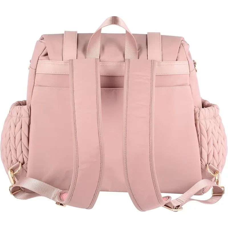 Mochila Maternidade Infantil Impermeável Alta Capacidade Lenogue Rosa