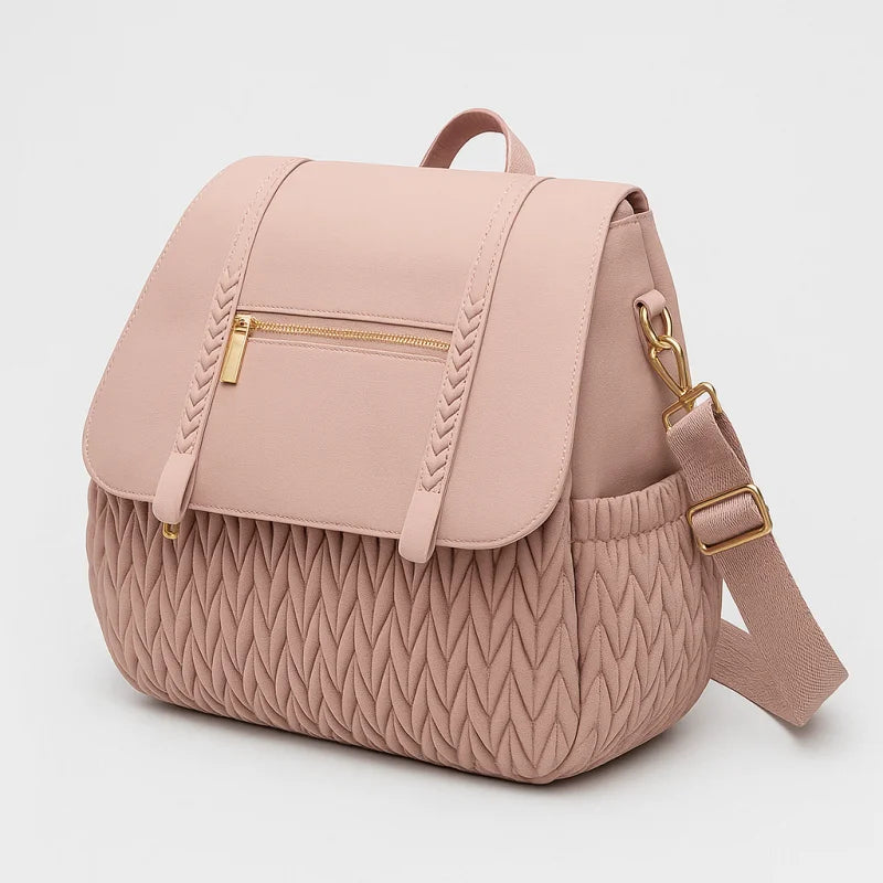 Mochila Maternidade Infantil Impermeável Alta Capacidade Lenogue Rosa