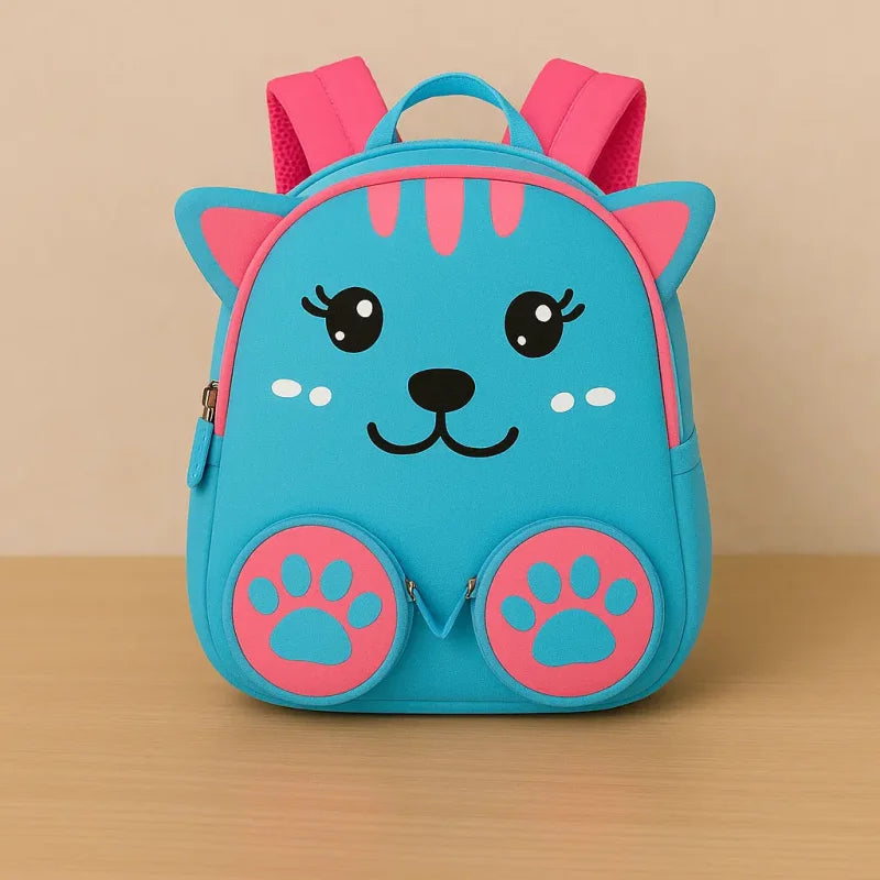 Mochilinha Infantil com Estampa 3d Ursinho Lenogue Gato Azul