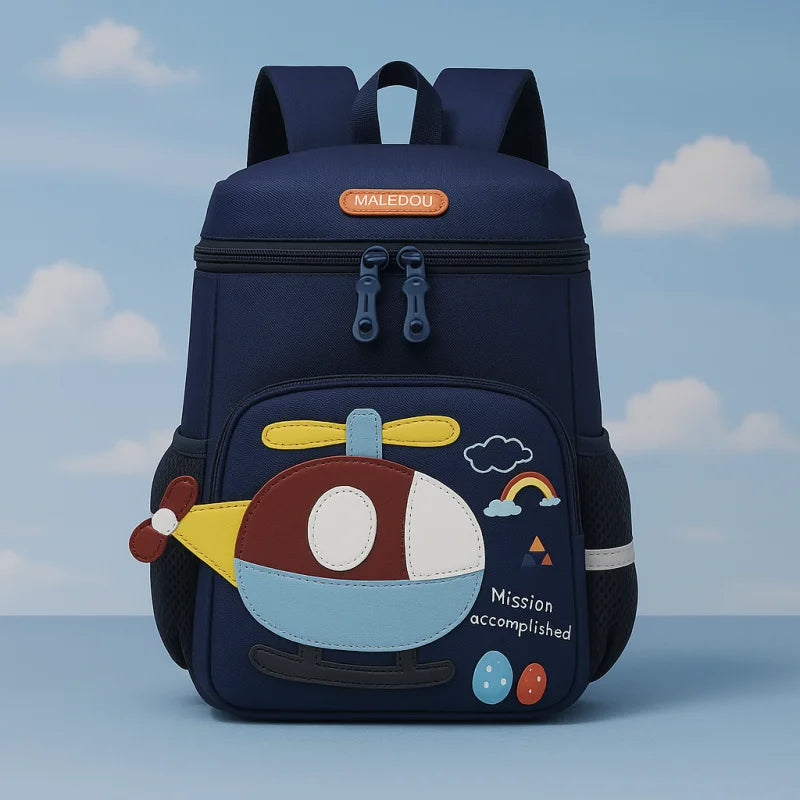 Mochilinha Infantil Estampa Avião Lenogue Azul Escuro