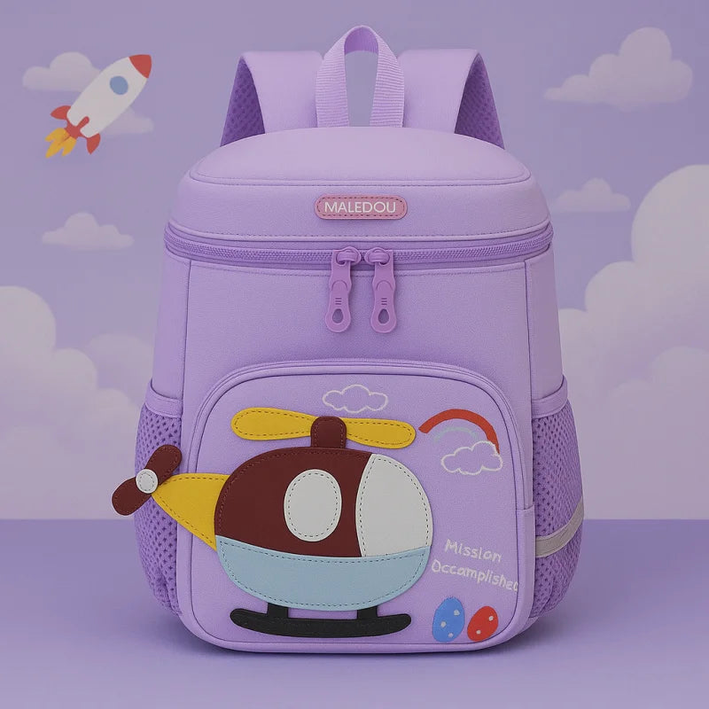 Mochilinha Infantil Estampa Avião Lenogue Roxo