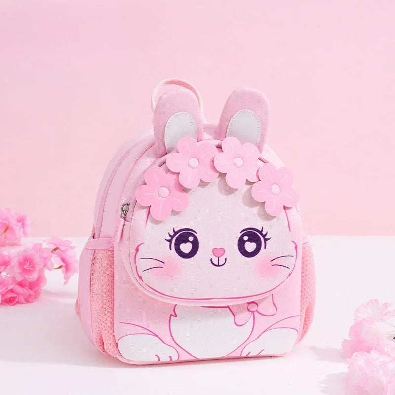 Mochilinha Infantil Estampa Coelhinho Roxo e Rosa Lenogue
