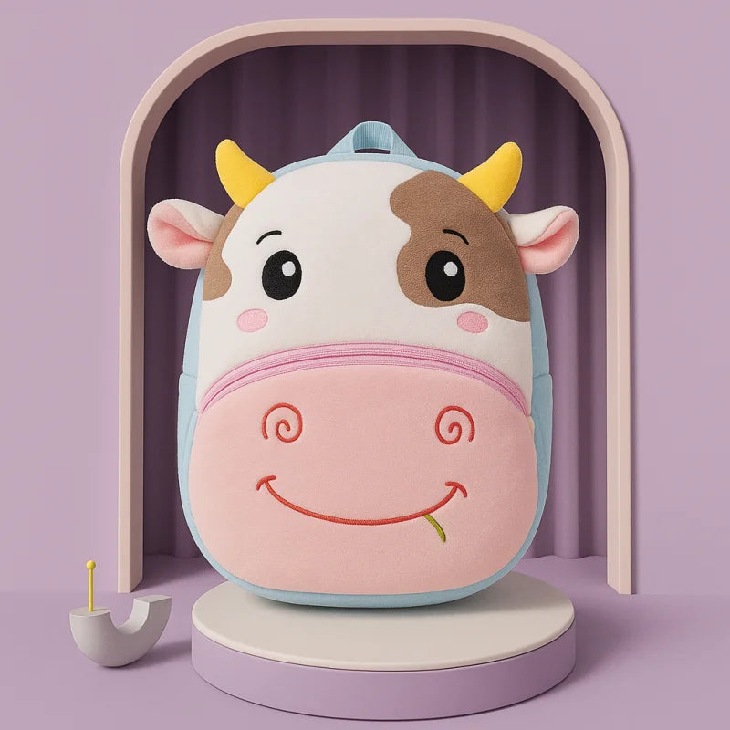 Mochilinha Infantil Estampa de Animais Lenogue Vaca