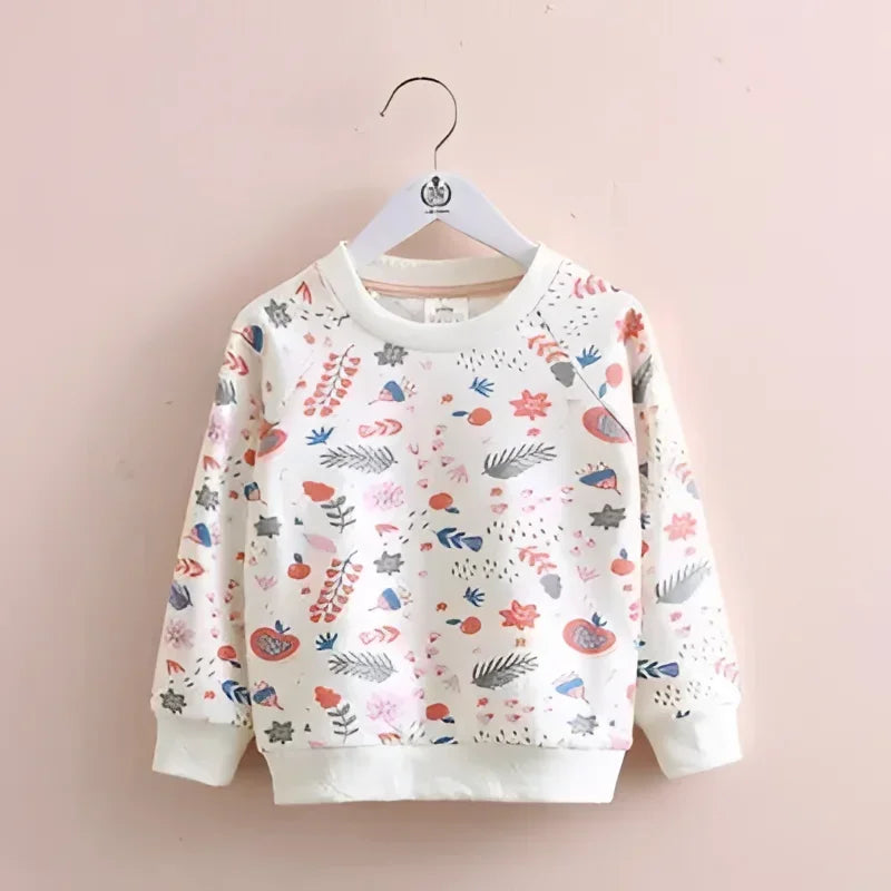 Moletom Infantil Manga Comprida Floral Lenogue Branco / 18-24 Meses