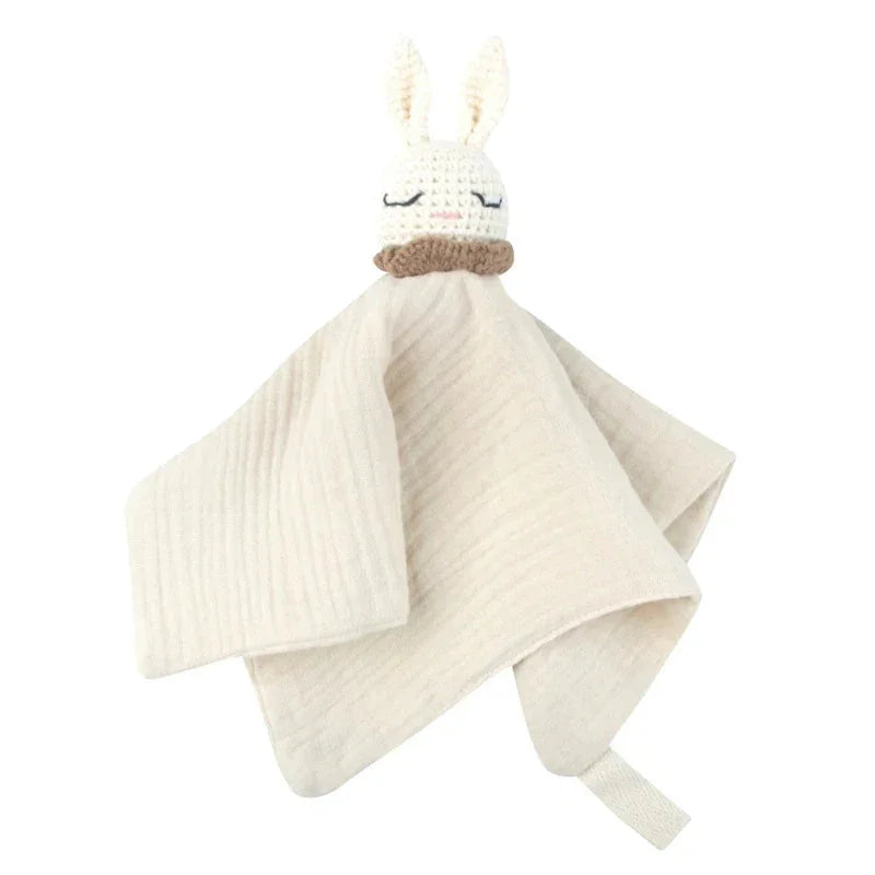 Naninha Infantil Algodão Coelhinho Crochet Lenogue Branco