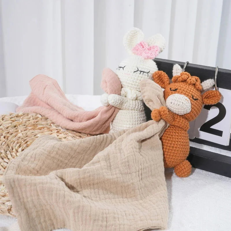 Paninho Infantil para Chupeta e Naninha Lenogue Vaquinha Caqui