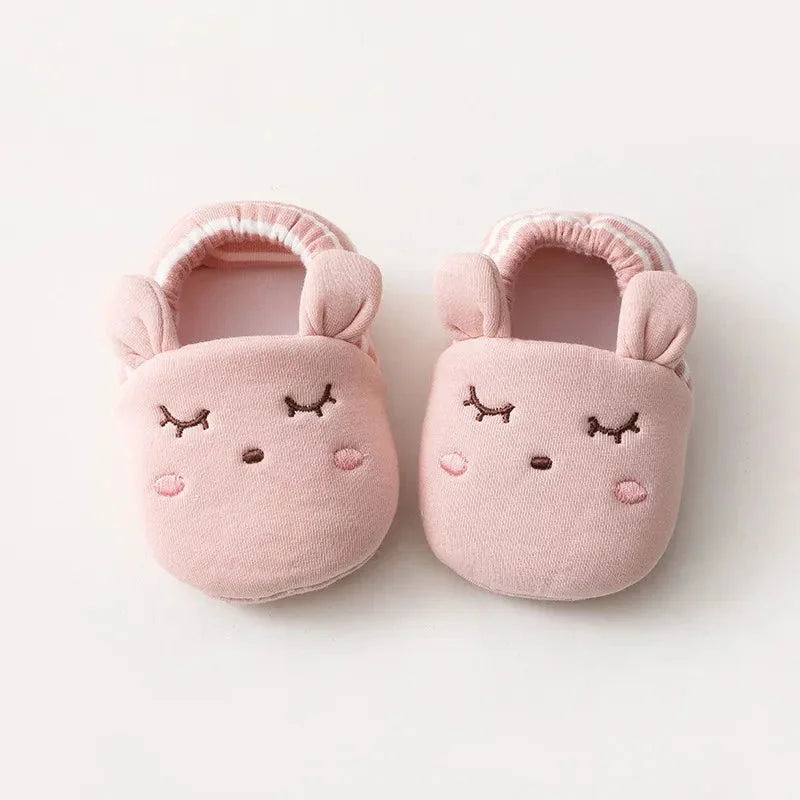 Pantufa Infantil Bichinhos Algodão Colorida Lenogue Coelhinho Rosa / 15-16
