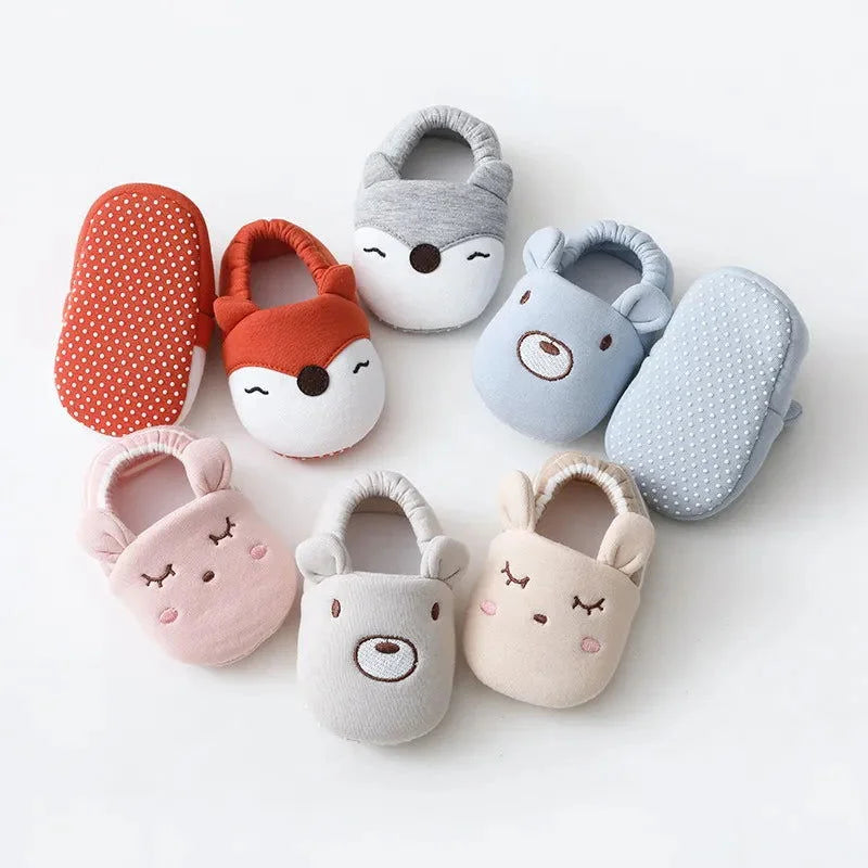 Pantufa Infantil Bichinhos Algodão Colorida Lenogue