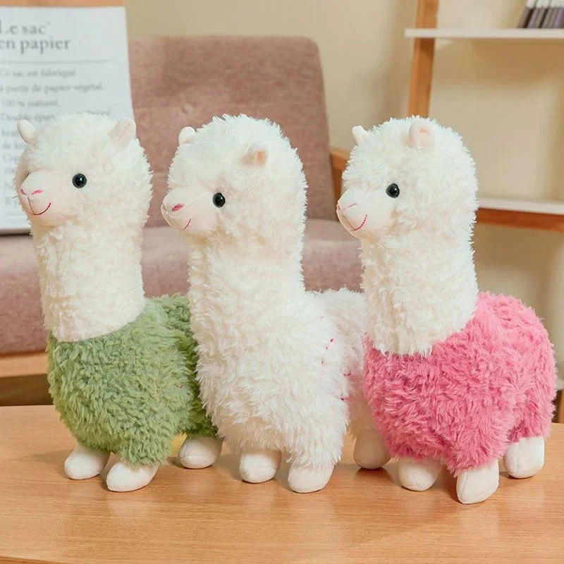 Pelúcia Infantil Alpaca Fofa Branca Lenogue