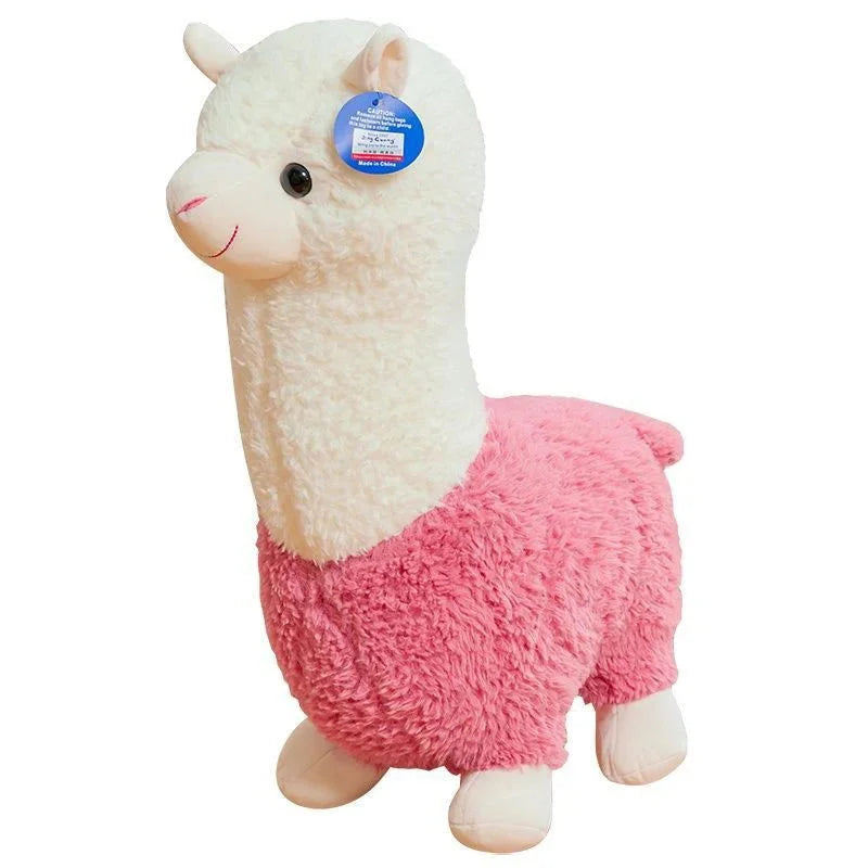 Pelúcia Infantil Alpaca Fofa Branca Lenogue