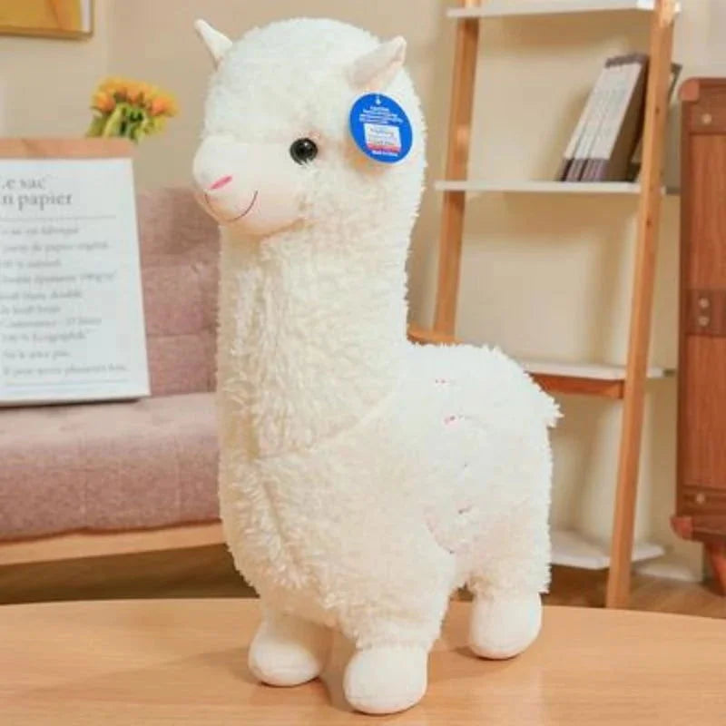 Pelúcia Infantil Alpaca Fofa Branca Lenogue Branco / 25 Cm