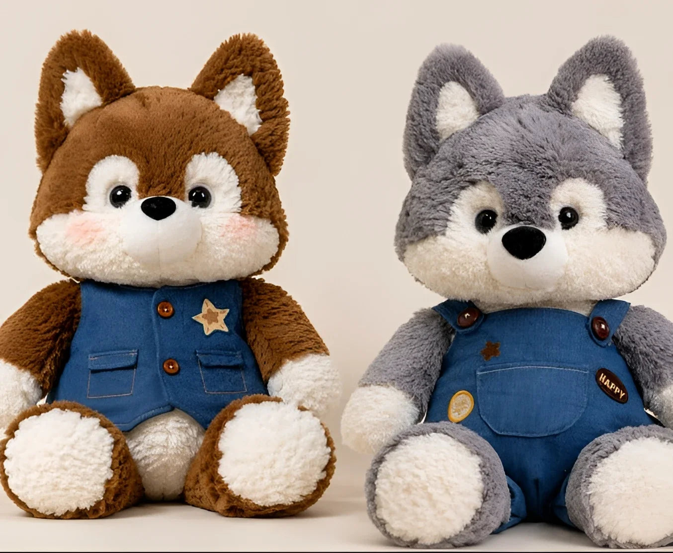 Pelúcia Infantil Cachorro Husky Almofada de Dormir Lenogue