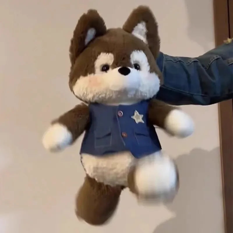 Pelúcia Infantil Cachorro Husky Almofada de Dormir Lenogue