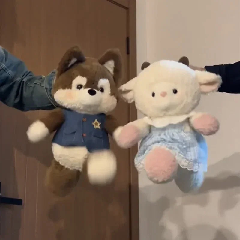 Pelúcia Infantil Cachorro Husky Almofada de Dormir Lenogue