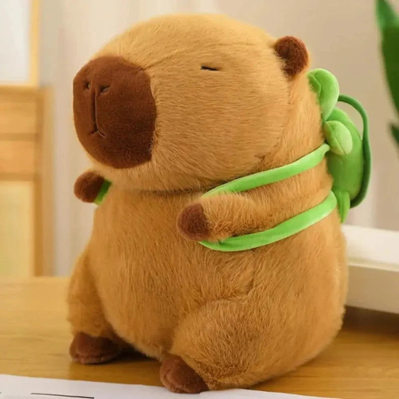 Pelúcia Infantil Capivara Extra Macia Marrom Lenogue 23 Cm