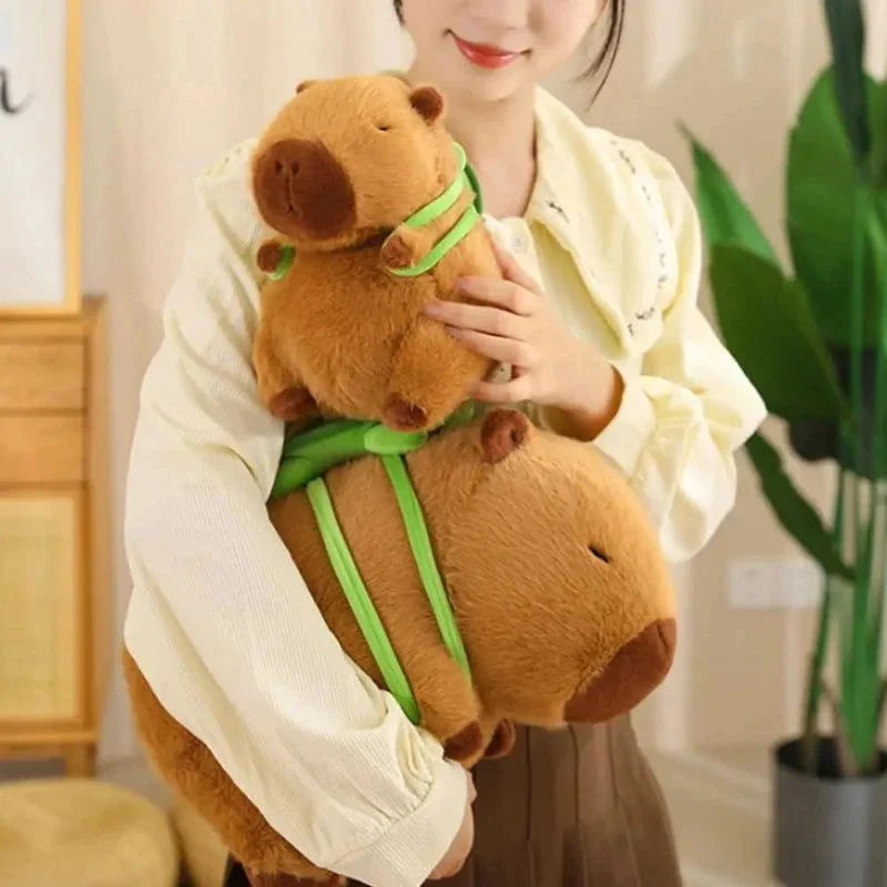 Pelúcia Infantil Capivara Extra Macia Marrom Lenogue