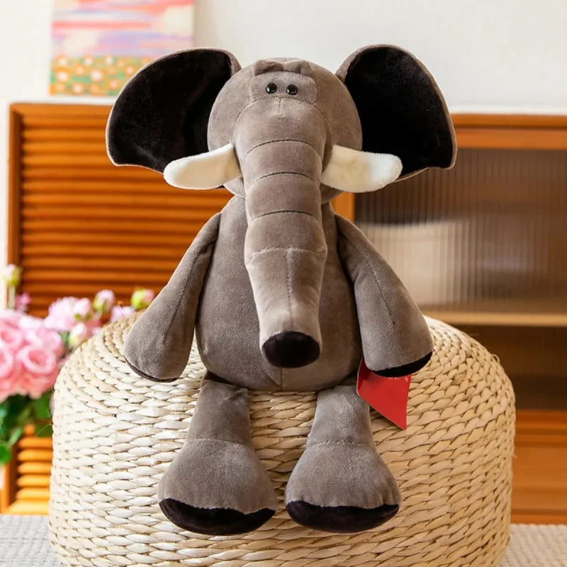 Pelúcia Infantil Elefante da Floresta Cinza Lenogue / 25 Cm