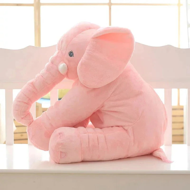 Pelúcia Infantil Elefante Gigante Lenogue Rosa / 60 Cm