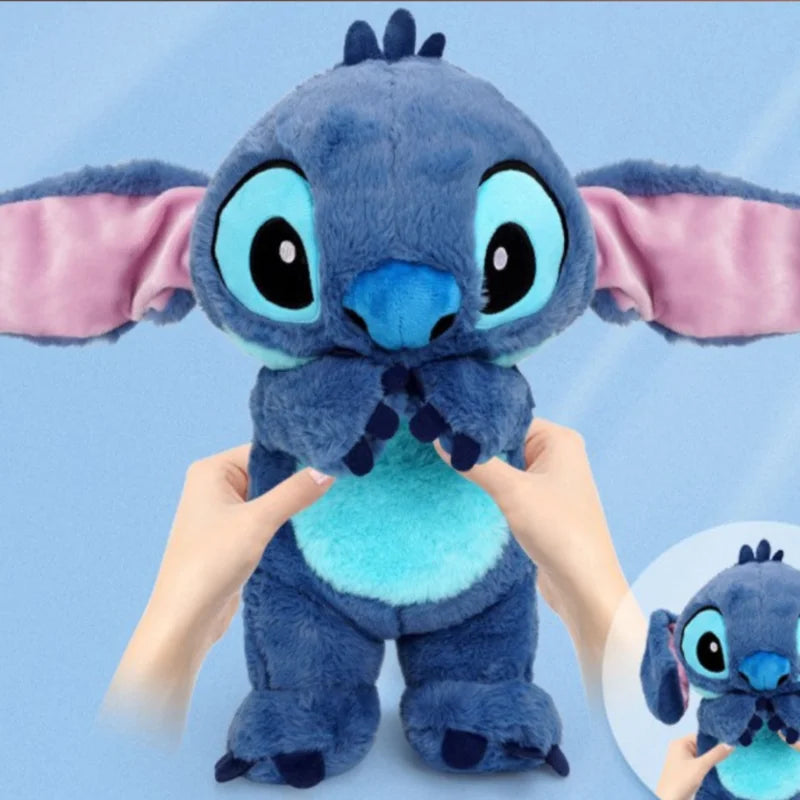 Pelúcia Infantil Musical com Luzes Colorida Lenogue Azul Bolsa de Ar e Luz
