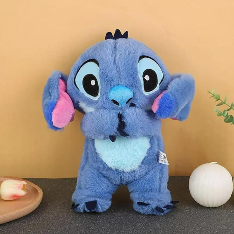 Pelúcia Infantil Musical com Luzes Colorida Lenogue Azul Bolsa de Ar e Luz