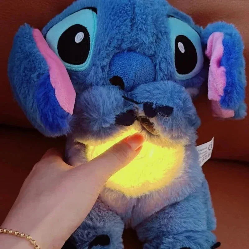 Pelúcia Infantil Musical com Luzes Colorida Lenogue Azul Bolsa de Ar e Luz