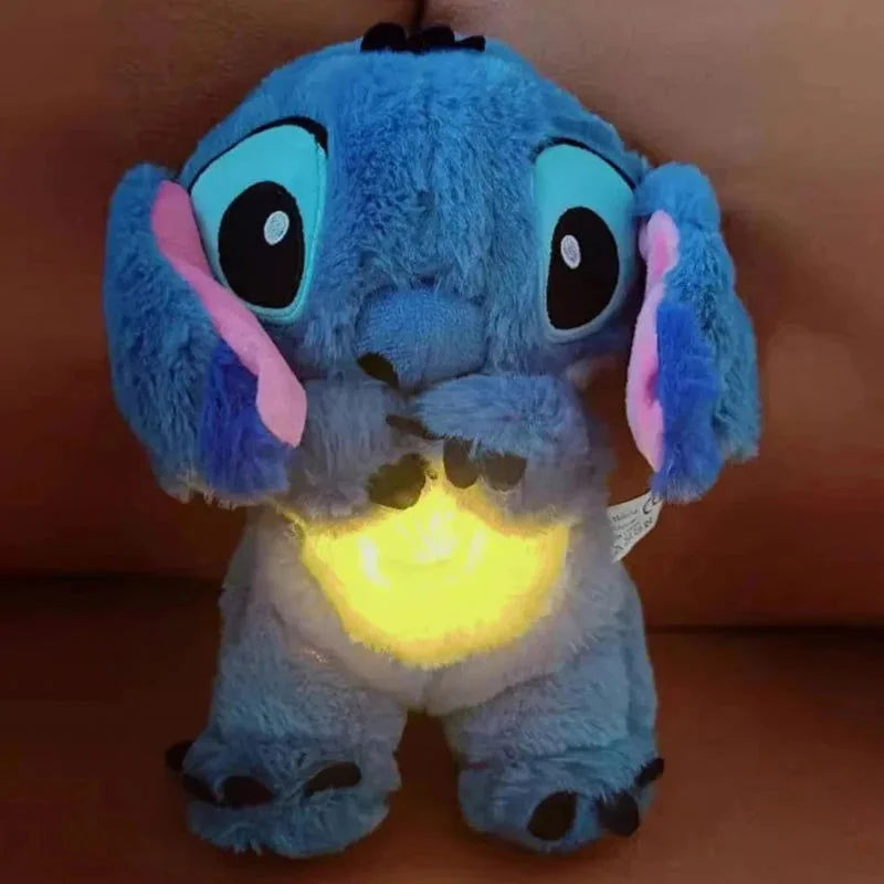 Pelúcia Infantil Musical com Luzes Colorida Lenogue Azul Bolsa de Ar e Luz