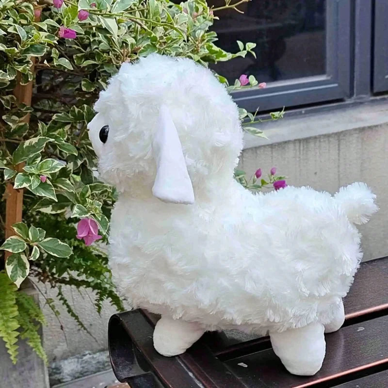 Pelúcia Infantil Ovelha Decorativa Modelo Lenogue Branco