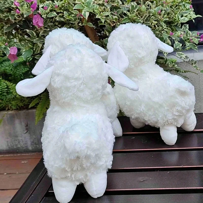 Pelúcia Infantil Ovelha Decorativa Modelo Lenogue Branco