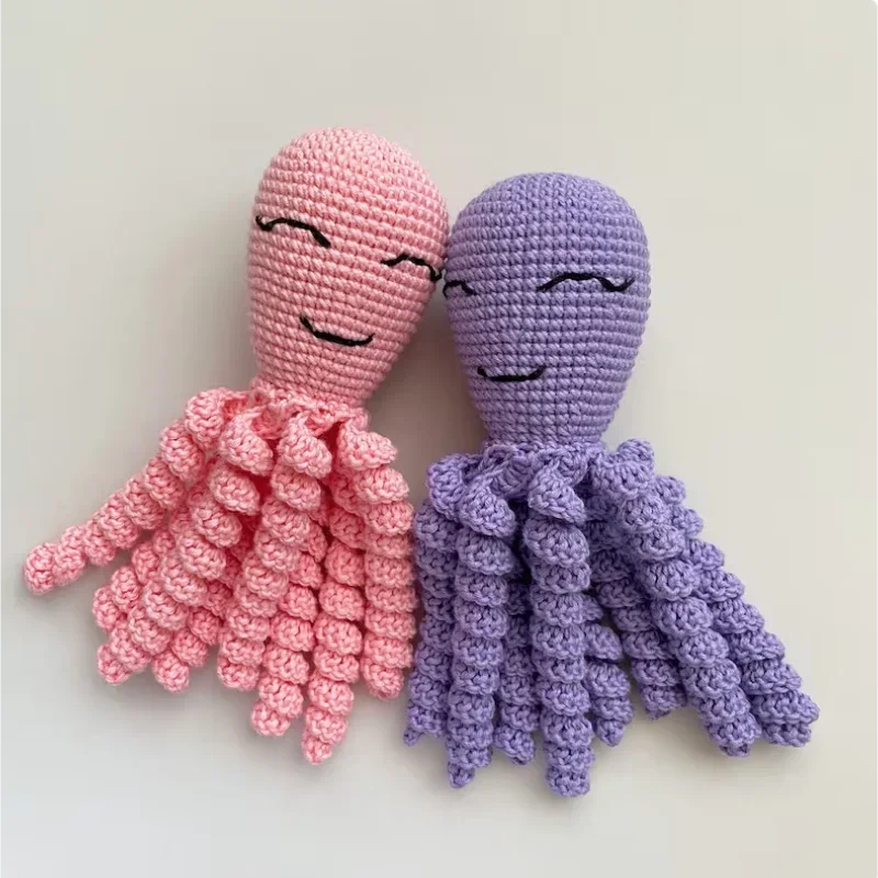 Pelúcia Infantil Polvo Amigurumi Colorido Lenogue