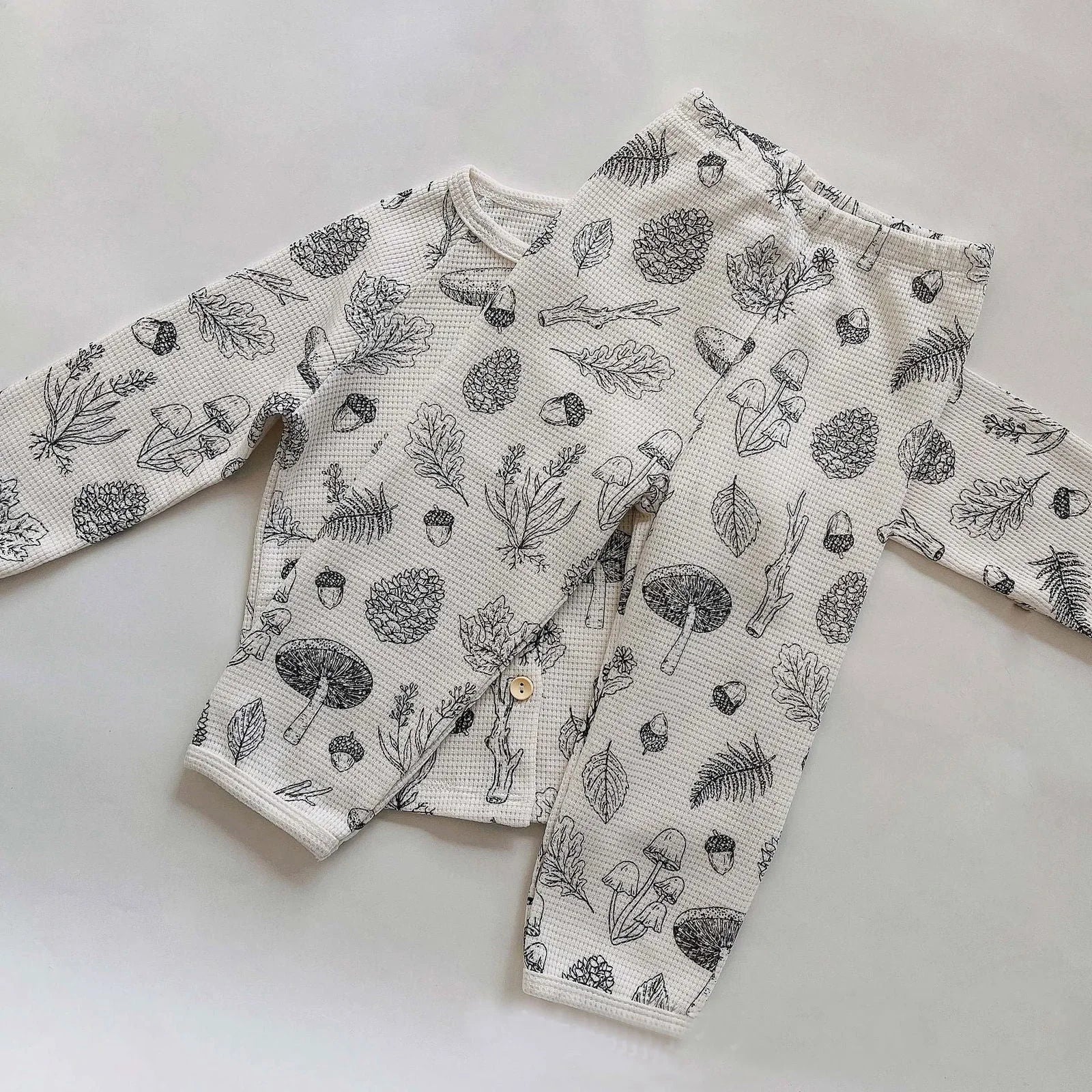 Pijama Infantil Unissex Algodão Manga Longa Azul Lenogue